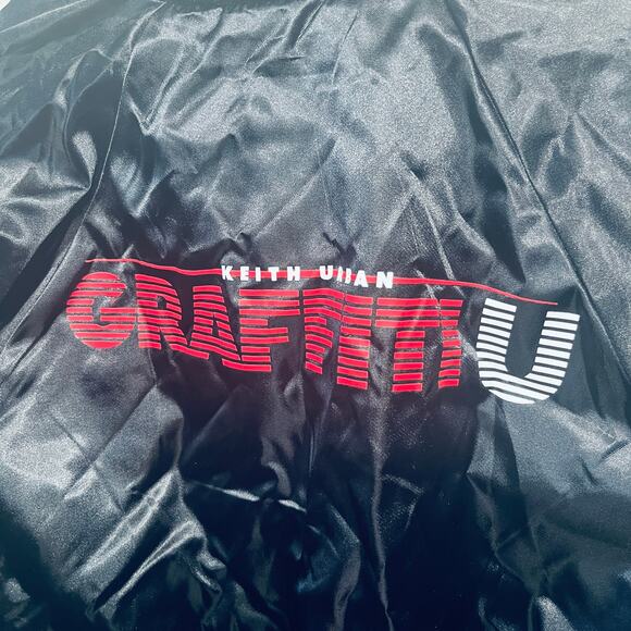 Augusta Jacket Keith Urban VIP Graffiti U Tour Black Satin Backstage Concert S - Picture 4 of 6